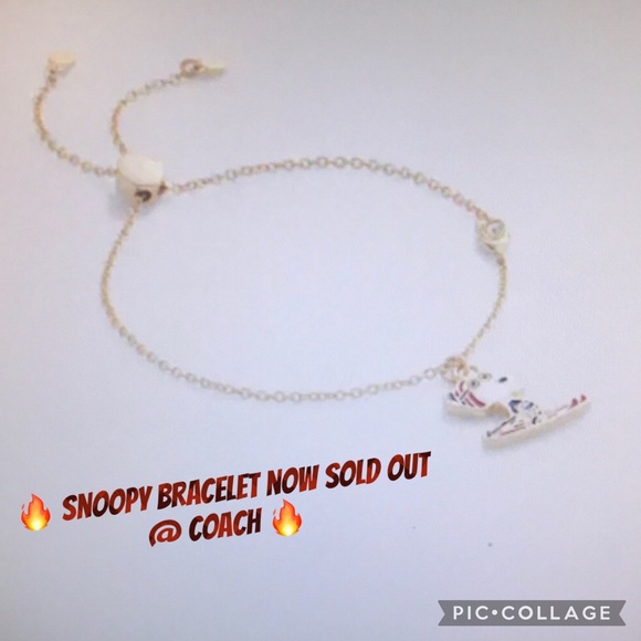 Coach X Peanuts Snoopy Ski Slider Bracelet New - Picture 2 of 5
